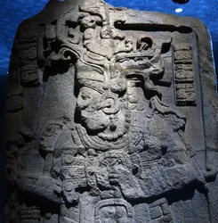 Stele da Calakmul, Penisola dello Yucatan, Messico, periodo tardo classico